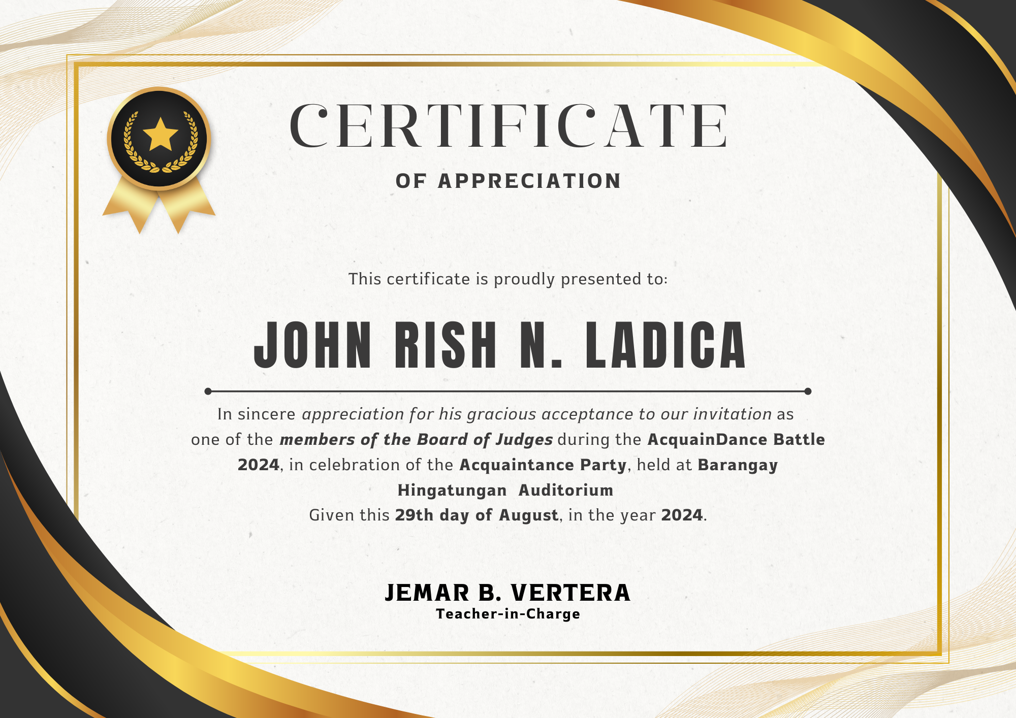 Certificate Template